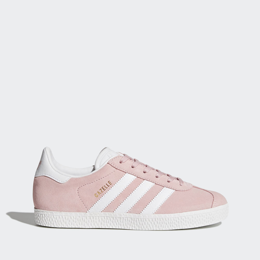 Adidas Gazelle - Originals για κοριτσια - Ροζ/Ασπρα/Χρυσο Χρωμα Μεταλλικός,Μέγεθος: EU 27 – 39 1/3 (